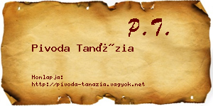 Pivoda Tanázia névjegykártya